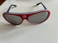 SALICE -occhiali Sport - Vintage Anni 80 - Rosso - Stanghette Blu,Bianco e Rosso