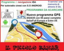 iGo Programma mappe 24/25 ANDROID Radio CINESI 2din Navigatore gps  autovelox