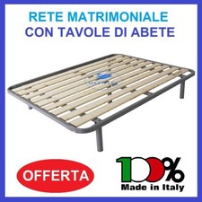 RETE LETTO ORTOPEDICA A DOGHE TAVOLA MATRIMONIALE DUE PIAZZE 160X190 MATERASSO