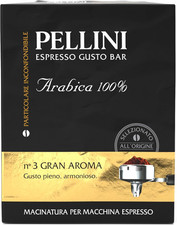 Pellini Gustobar N.3, Caffè Macinato per Macchina Espresso Dal Gusto Pieno E Cor