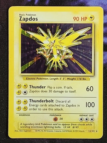 Pokemon zapdos 102 set - (lp),