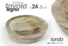 CENTRO TAVOLA PORTA DOLCIUMI 24*5CM LEGNO TONDO MODERNO CLASSICO