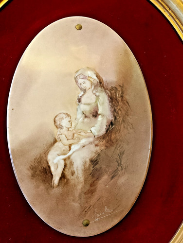 Madonna con bambino dipinto - bambino,