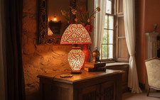 Autentica lampada in pelle di