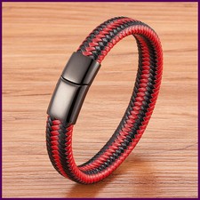 XQNI Bracciale Uomo Pelle