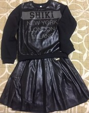 Shiki Completo Gonna Tg. M  E Felpa Tg. XL In Ecopelle Col. Nero