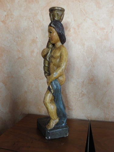 Antica statuina legno