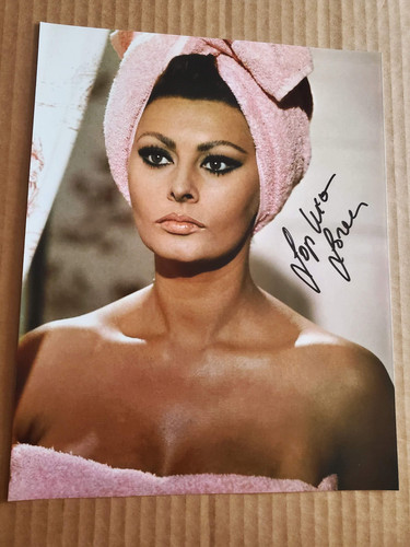Sophia loren autografo 8x10 - sophia,