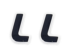 Adesivo Lettera "L" 3D Tabella