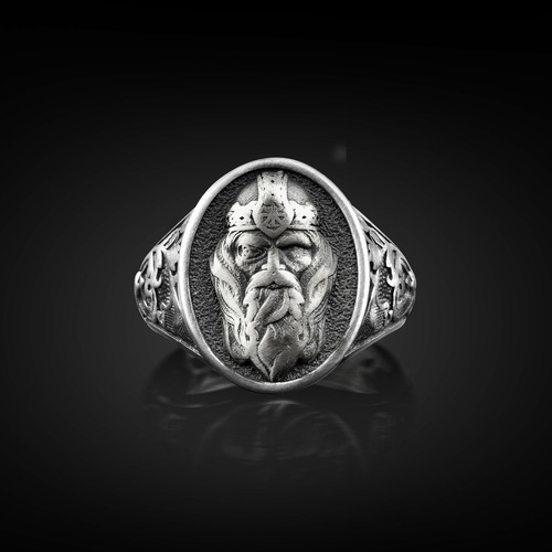 Anello argento uomo con - in, da