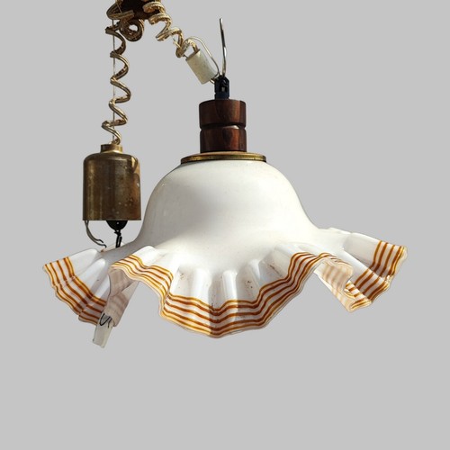 Lampadario vetro opalino - in,
