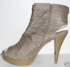SCARPE SEXY TACCO ALTO KHAKI