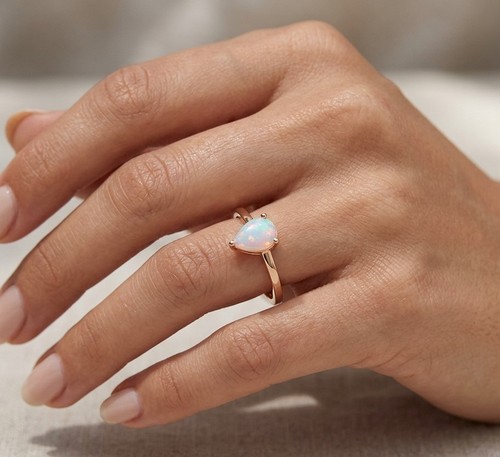 Anello ethiopian opal fire - opal,