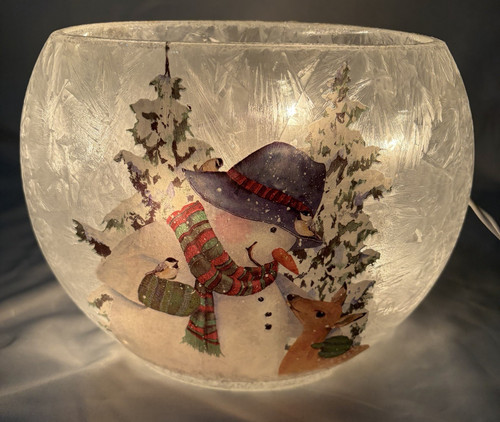 Vaso illuminato ovale vetro - vaso,