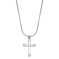 Collana Uomo con Croce Sagapo SPD29 in Acciaio – Stile Moderno e Distintivo