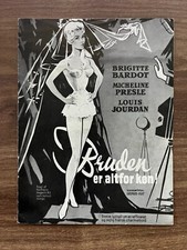 La mariée est trop belle Brigitte Bardot, Micheline Presle 1956 programma danese