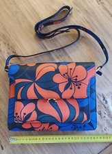 Perfect Marni trunk bag. Beautiful blue and orange floral print 