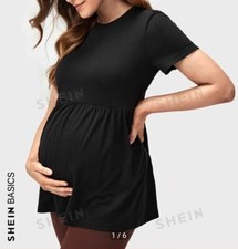 2 MAGLIETTE, T-SHIRT NERE PREMAMAN COMODISSIME, COME NUOVE TAGLIA L e XL