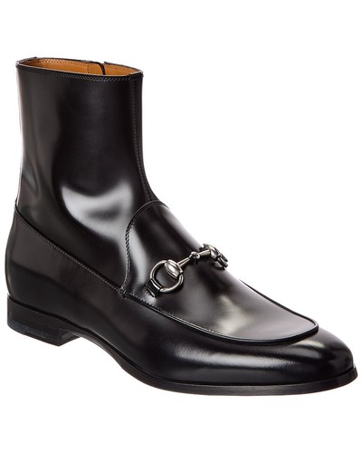 Gucci horsebit leather boot - horsebit,