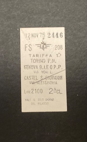 Biglietto ticket treno - biglietto,