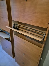 Armadio scarpiera a 5 cassetti 180 cm Scarpiere armadietto in legno noce antico