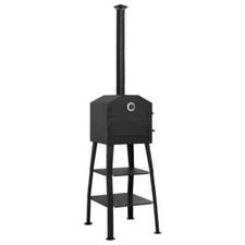 Forno per Pizza da Esterno a Carbone con 2 Pietre Refrattarie vidaXL