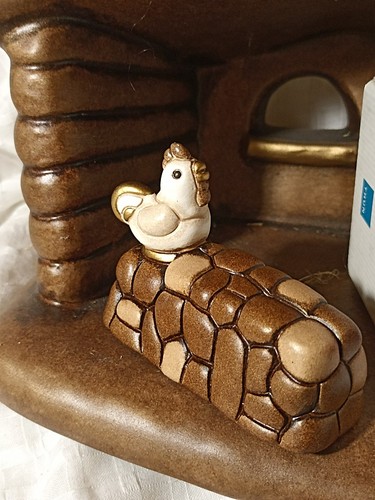Muretto con gallo presepe - gallo,