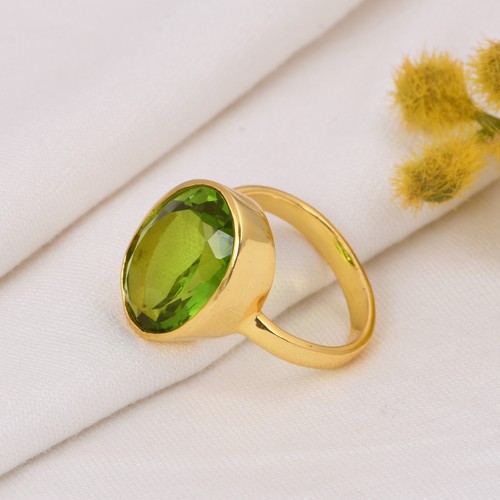 Anello quarzo peridoto forma - quarzo,