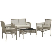 Set Da Giardino In Rattan Da 4