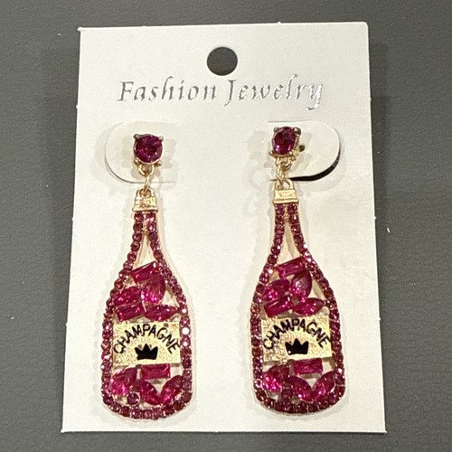 Orecchini champagne con strass