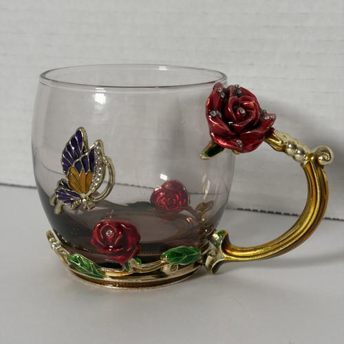 Tazza tè vetro farfalla - tè, in