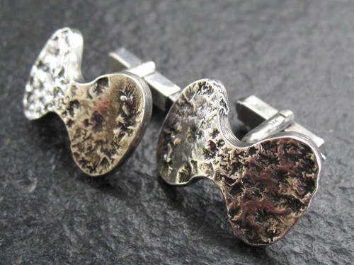 Gemelli argento 835 brutalista