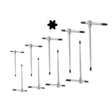 Set di chiavi torx a T con asta scorrevole 9 pezzi T8-T40 Cromo Vanadio