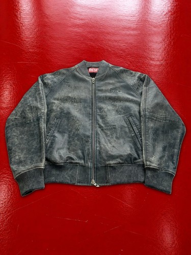Giacca pelle bomber diesel - di,