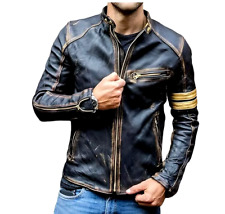 Giacca pelle uomo moto biker