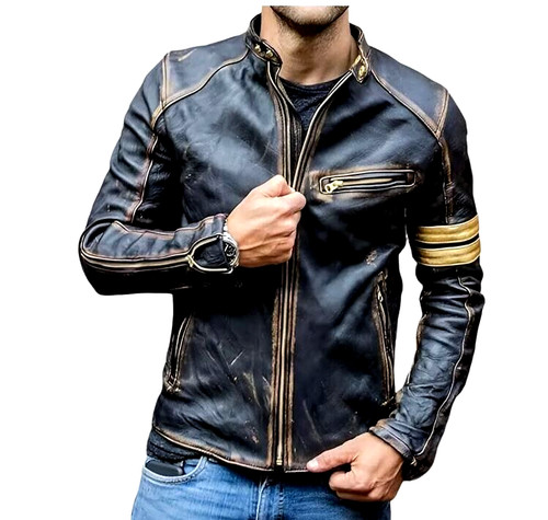 Giacca pelle uomo - , moto