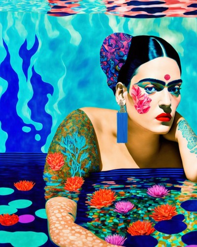 Motivo frida kahlo paradise - frida,