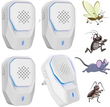 Queath Repellente per Zanzare ad Ultrasuoni Confezione da 4 Pezzi, Antiparassitario ad Ultrasuoni