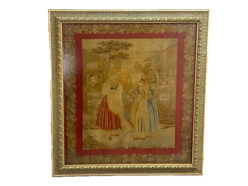 Antique victorian needlepoint - antique,