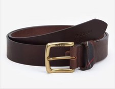 CINTURA BARBOUR ESK IN PELLE marrone - taglia L 39 - 44 prezzo di listino £ 34,95