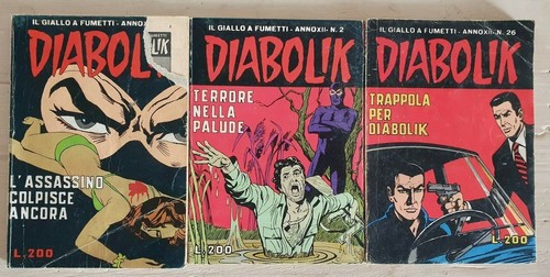 Lotto diabolik anno xii - lotto, n.