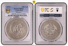 COSTA RICA ARGENTO 100 COLONES