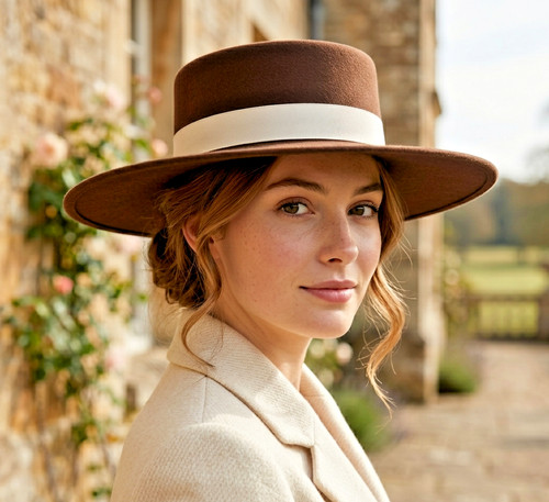 Cappello top pelle ispirato - pelle,