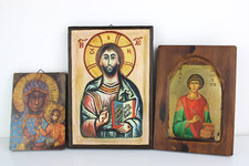 Quadretti Madonna di Czestochowska Vergine nera Cristo Pantocratore San giorgio