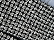 Tomaie tessuto  tubolare nero con strass per ciabatte donna