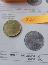 Moneta da  200 lire DEL 1996