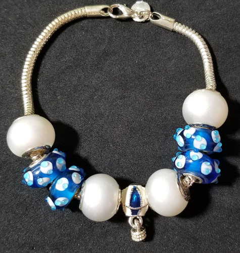 Bracciale perle vetro - bracciale,