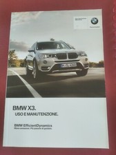BMW X3 X 3 LIBRETTO USO MANUTENZIONE Originale 2016 PERFETTO