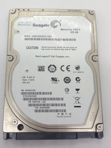 Seagate st9320325as 320 - **st9320325as**, gb