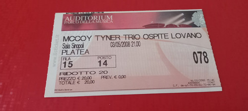 Biglietto concerto mccoy tyner - concerto,